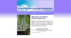 Desktop Screenshot of laurenmatzenacupuncture.com